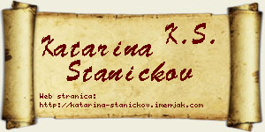 Katarina Staničkov vizit kartica